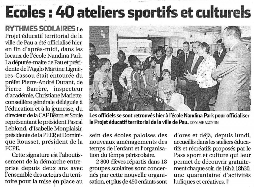 2013-09-25 - Mercredi - Article La République des Pyrénées